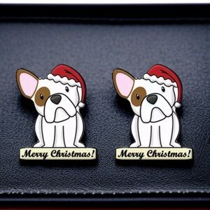 Woof-tastic Holiday Dog Stud Earrings: Perfect Gift for Pup Lovers! 🐾 NWT Studs